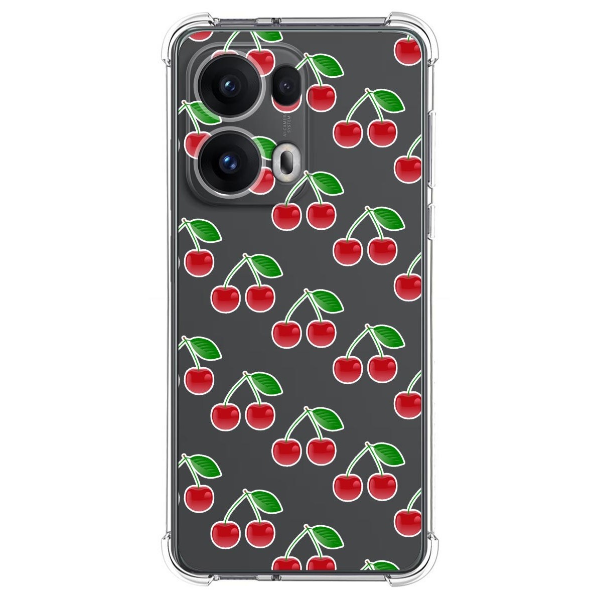 Funda Silicona Antigolpes para Oppo Reno 13 Pro 5G diseño Cerezas Dibujos