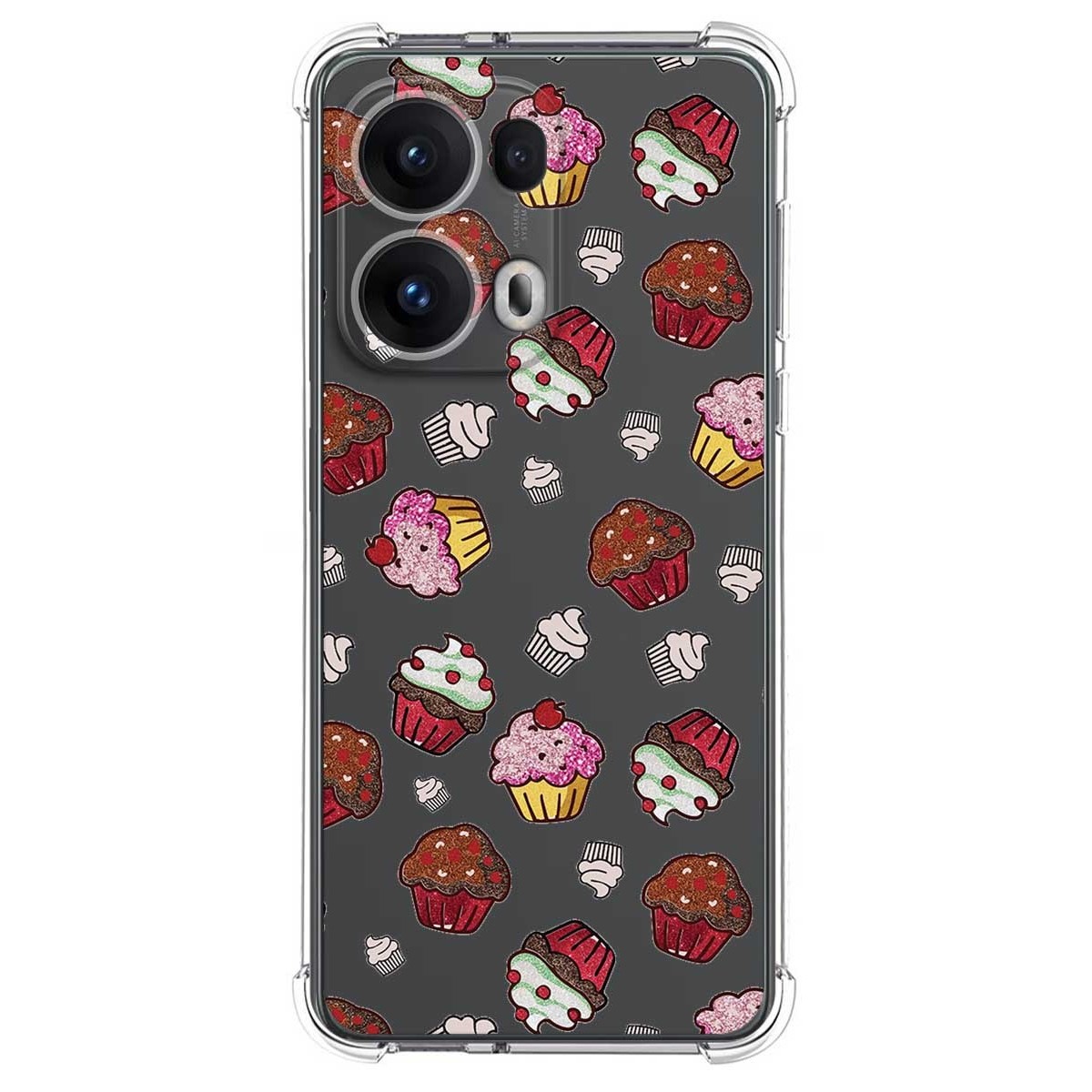 Funda Silicona Antigolpes para Oppo Reno 13 Pro 5G diseño Muffins Dibujos