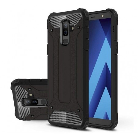 Funda Tipo Hybrid Tough Armor (Pc+Tpu) Negra para Samsung Galaxy A6 Plus (2018)