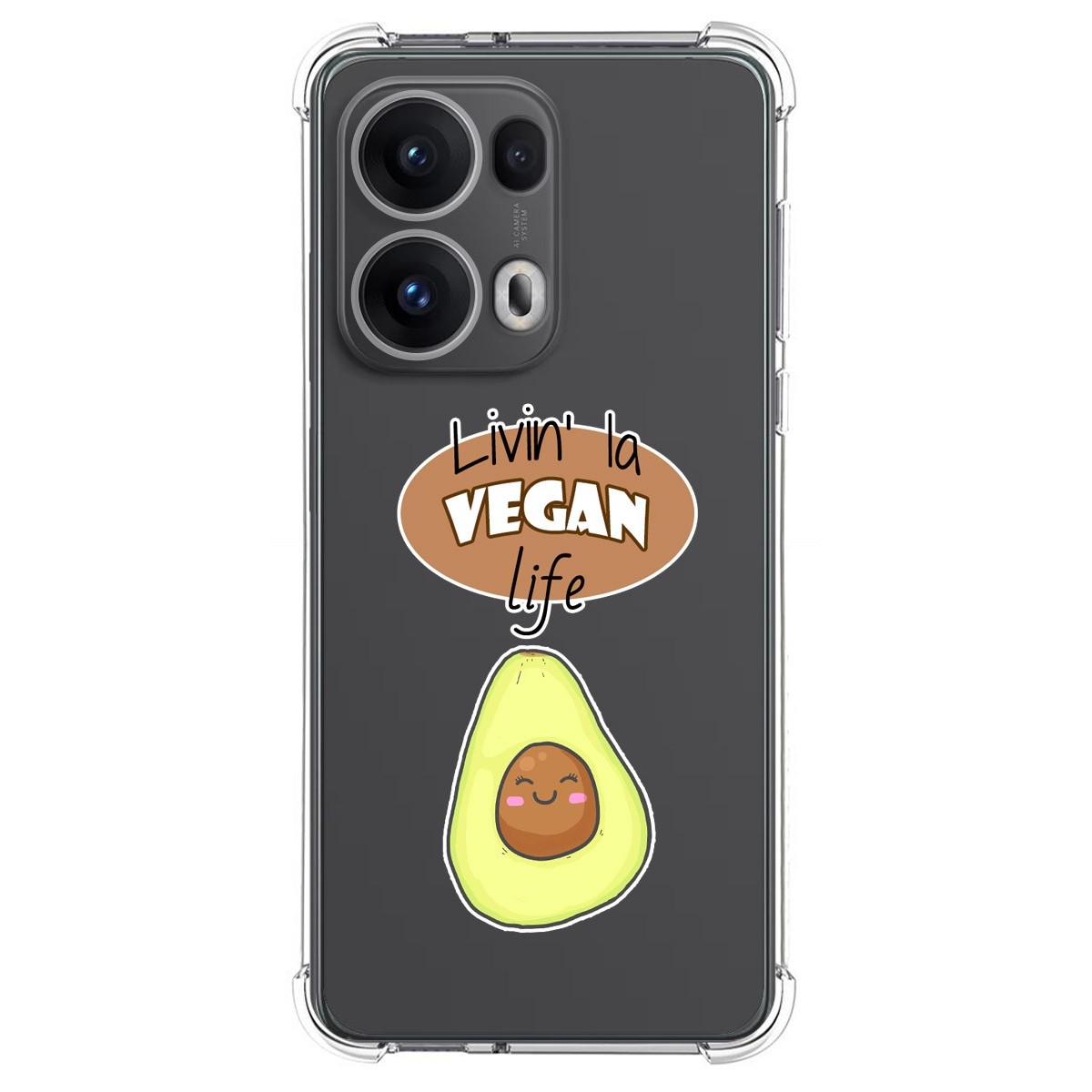 Funda Silicona Antigolpes para Oppo Reno 13 Pro 5G diseño Vegan Life Dibujos