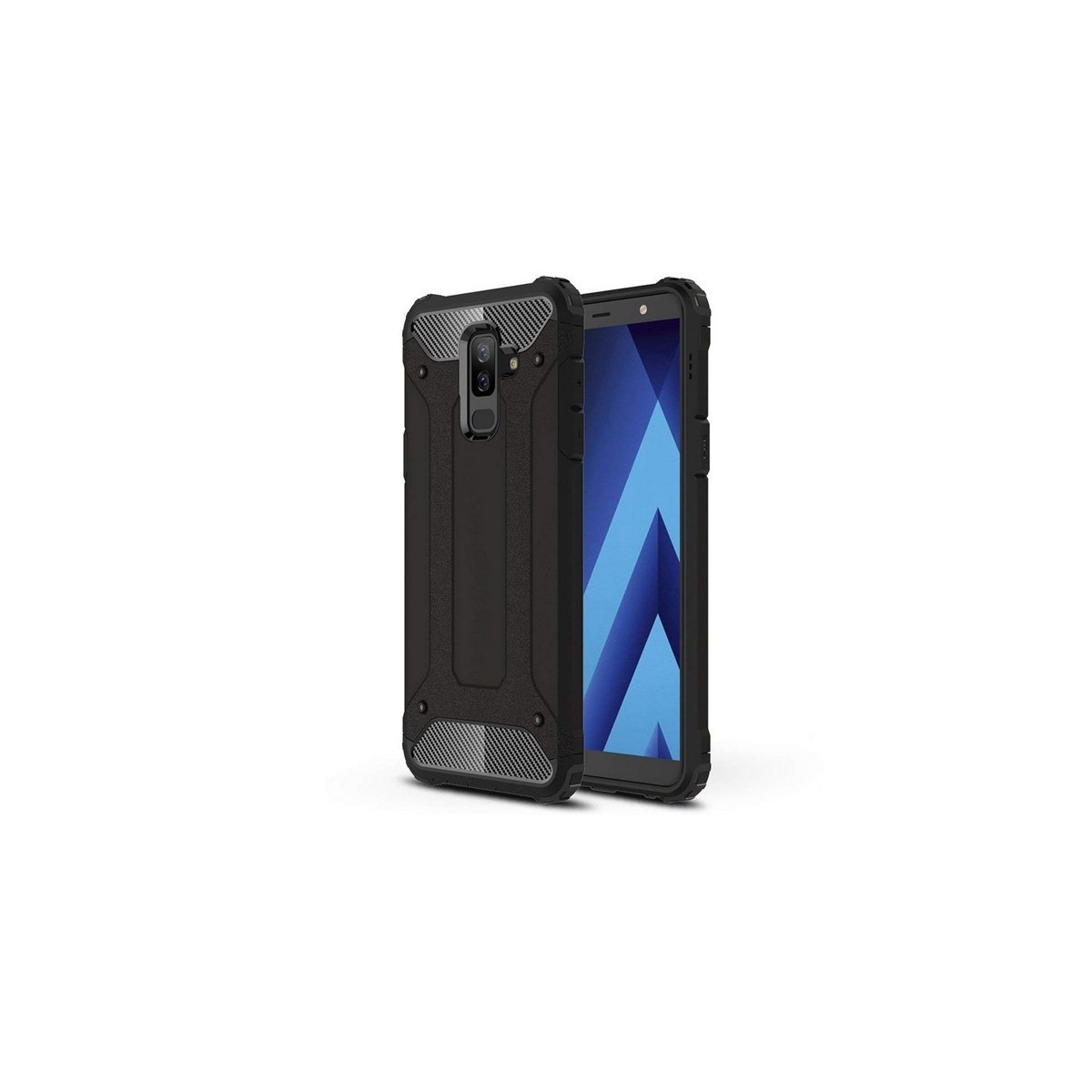 Funda Tipo Hybrid Tough Armor (Pc+Tpu) Negra para Samsung Galaxy A6 Plus (2018)