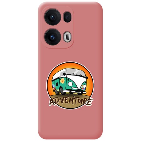 Funda Silicona Líquida Rosa para Oppo Reno 13 Pro 5G diseño Adventure Dibujos