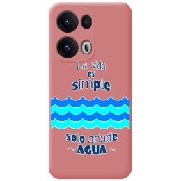 Funda Silicona Líquida Rosa para Oppo Reno 13 Pro 5G diseño Agua Dibujos