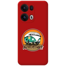 Funda Silicona Líquida Roja para Oppo Reno 13 Pro 5G diseño Adventure Dibujos