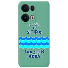 Funda Silicona Líquida Verde para Oppo Reno 13 Pro 5G diseño Agua Dibujos