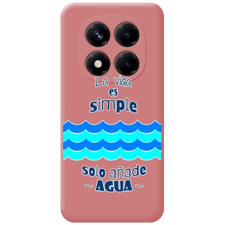 Funda Silicona Líquida Rosa para Xiaomi Redmi Note 14 Pro 4G diseño Agua Dibujos