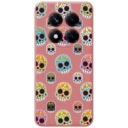 Funda Silicona Líquida Rosa para Xiaomi Redmi Note 14 Pro 4G diseño Catrina Dibujos