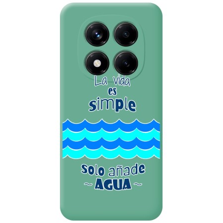 Funda Silicona Líquida Verde para Xiaomi Redmi Note 14 Pro 4G diseño Agua Dibujos