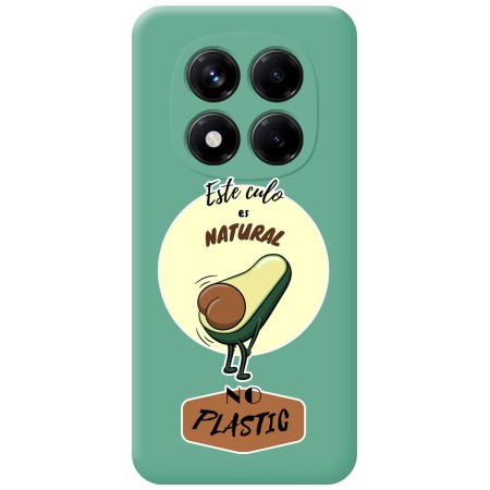 Funda Silicona Líquida Verde para Xiaomi Redmi Note 14 Pro 4G diseño Culo Natural Dibujos