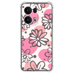 Funda Silicona Antigolpes para Oppo Reno 13 5G diseño Flores 09 Dibujos