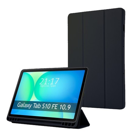 Funda con tapa Smart para Samsung Galaxy Tab S10 FE color Negra