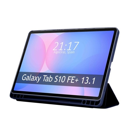 Funda con tapa Smart para Samsung Galaxy Tab S10 FE+ Plus color Azul