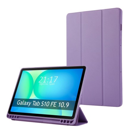 Funda con tapa Smart para Samsung Galaxy Tab S10 FE color Morada