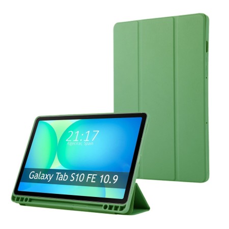 Funda con tapa Smart para Samsung Galaxy Tab S10 FE color Verde