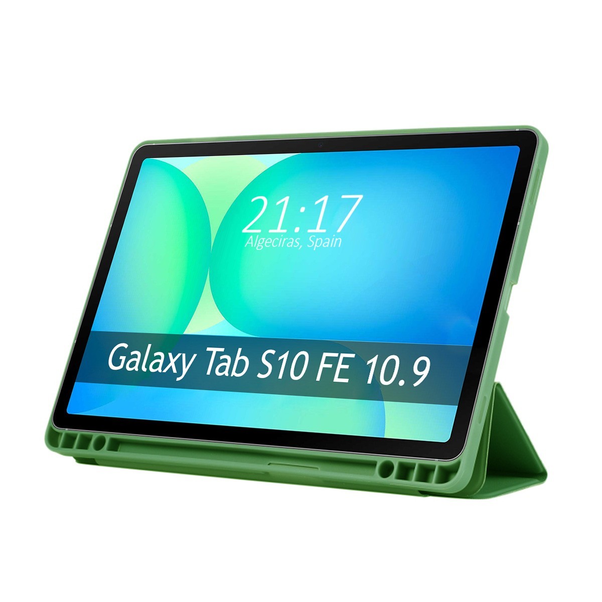 Funda con tapa Smart para Samsung Galaxy Tab S10 FE color Verde