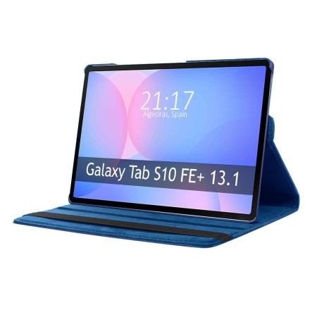 Funda Giratoria 360 para Samsung Galaxy Tab S10 FE+ Plus color Azul