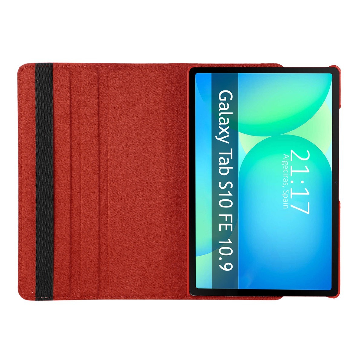 Funda Giratoria 360 para Samsung Galaxy Tab S10 FE color Roja