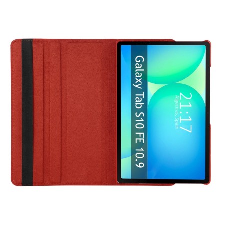 Funda Giratoria 360 para Samsung Galaxy Tab S10 FE color Roja