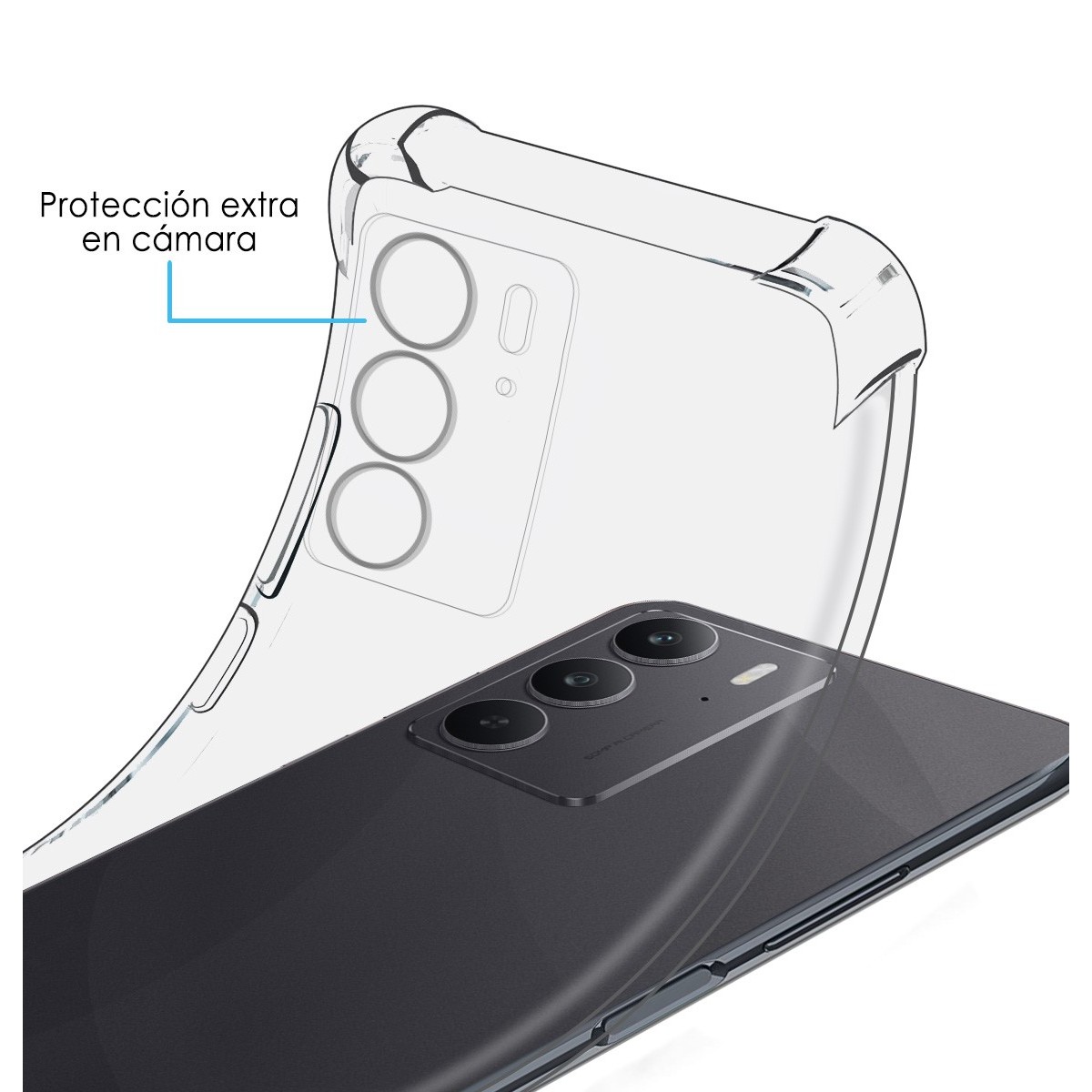 Funda Silicona Antigolpes Transparente para Realme C75