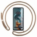 Funda Colgante Transparente para Motorola Moto G05 / E15 con Cordon Camel