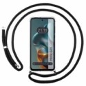 Funda Colgante Transparente para Motorola Moto G05 / E15 con Cordon Negro