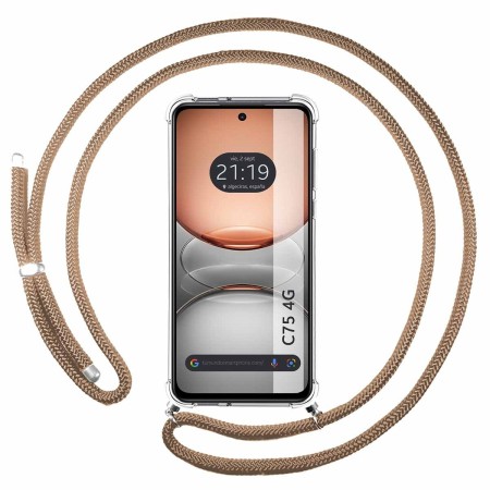 Funda Colgante Transparente para Realme C75 con Cordon Camel