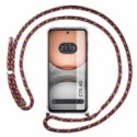 Funda Colgante Transparente para Realme C75 con Cordon Rosa / Dorado