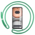 Funda Colgante Transparente para Realme C75 con Cordon Verde Agua