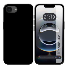 Funda Silicona Gel TPU Negra para iPhone 16e (6.1)