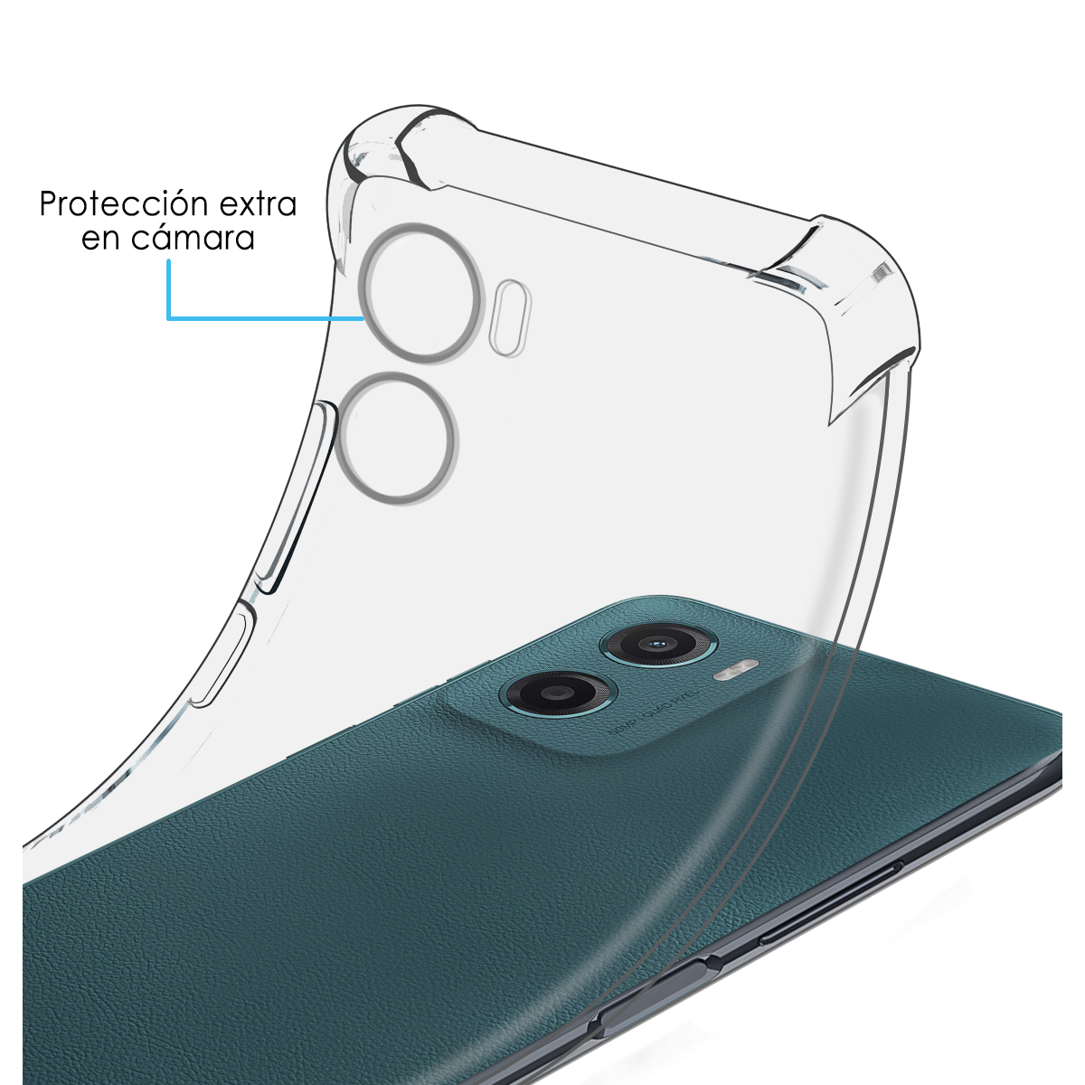 Funda Silicona Antigolpes Transparente para Motorola Moto G05 / E15