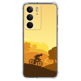 Funda Silicona Antigolpes para Realme C75 diseño Ciclista Dibujos