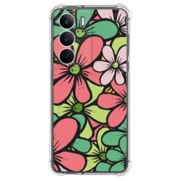 Funda Silicona Antigolpes para Realme C75 diseño Flores 02 Dibujos