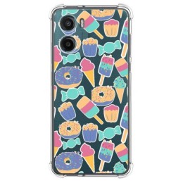 Funda Silicona Antigolpes para Motorola Moto G05 / E15 diseño Dulces 02 Dibujos