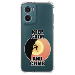 Funda Silicona Antigolpes para Motorola Moto G05 / E15 diseño Hombre Escalada Dibujos
