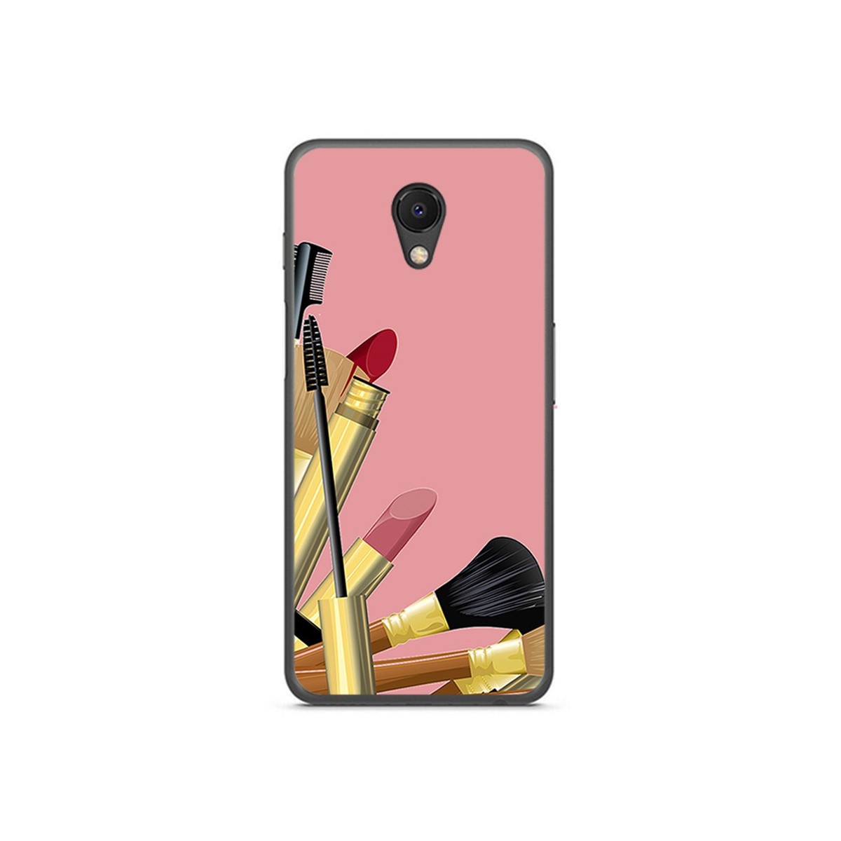 Funda Gel Tpu para Meizu M6S Diseño Brochas Dibujos
