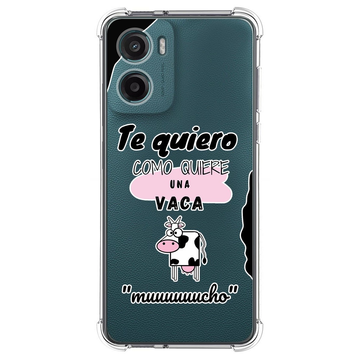 Funda Silicona Antigolpes para Motorola Moto G05 / E15 diseño Vaca Dibujos