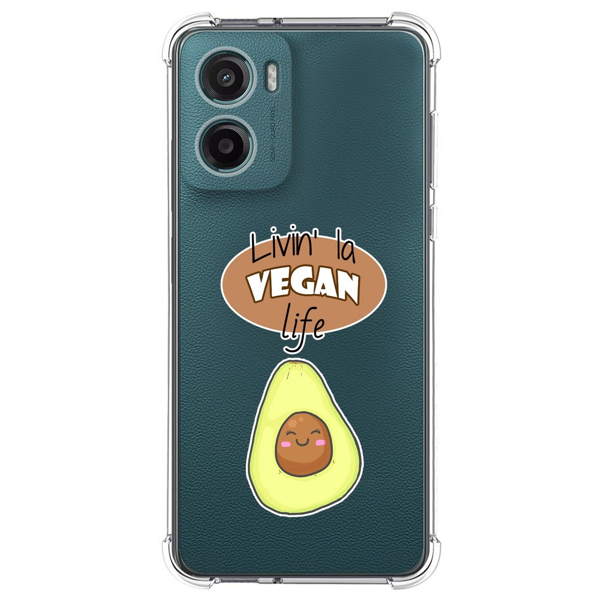 Funda Silicona Antigolpes para Motorola Moto G05 / E15 diseño Vegan Life Dibujos