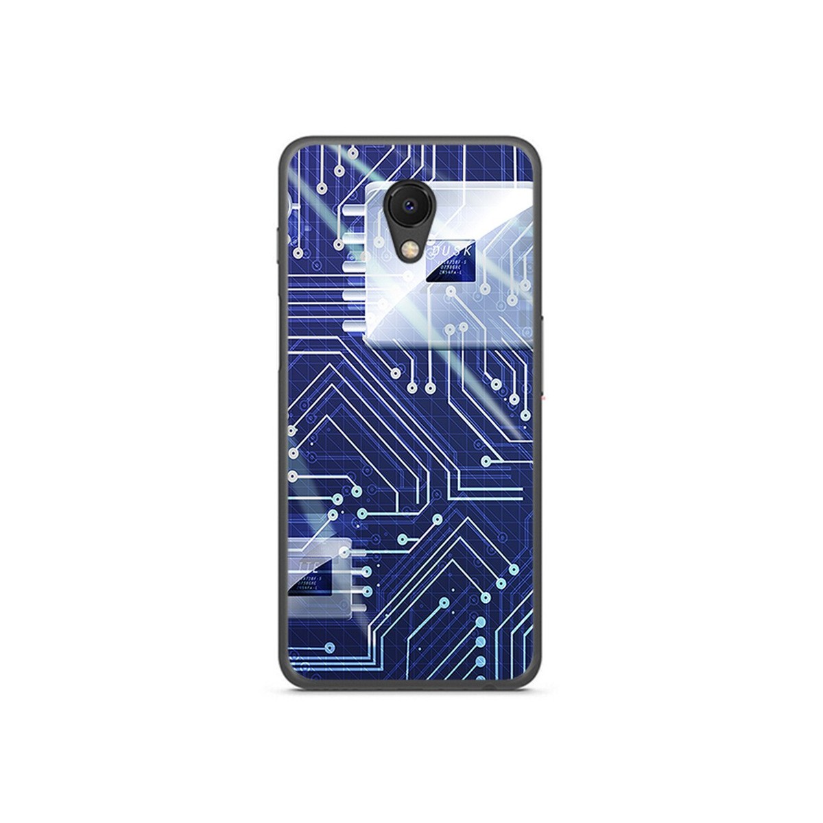 Funda Gel Tpu para Meizu M6S Diseño Circuito Dibujos
