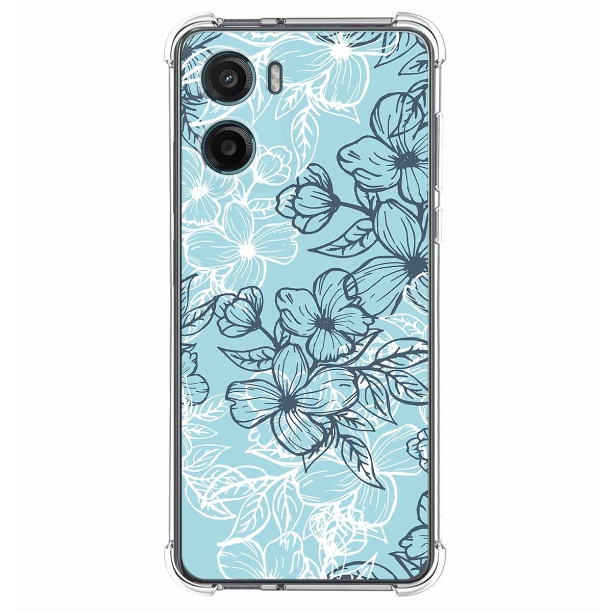 Funda Silicona Antigolpes para Motorola Moto G05 / E15 diseño Flores 03 Dibujos