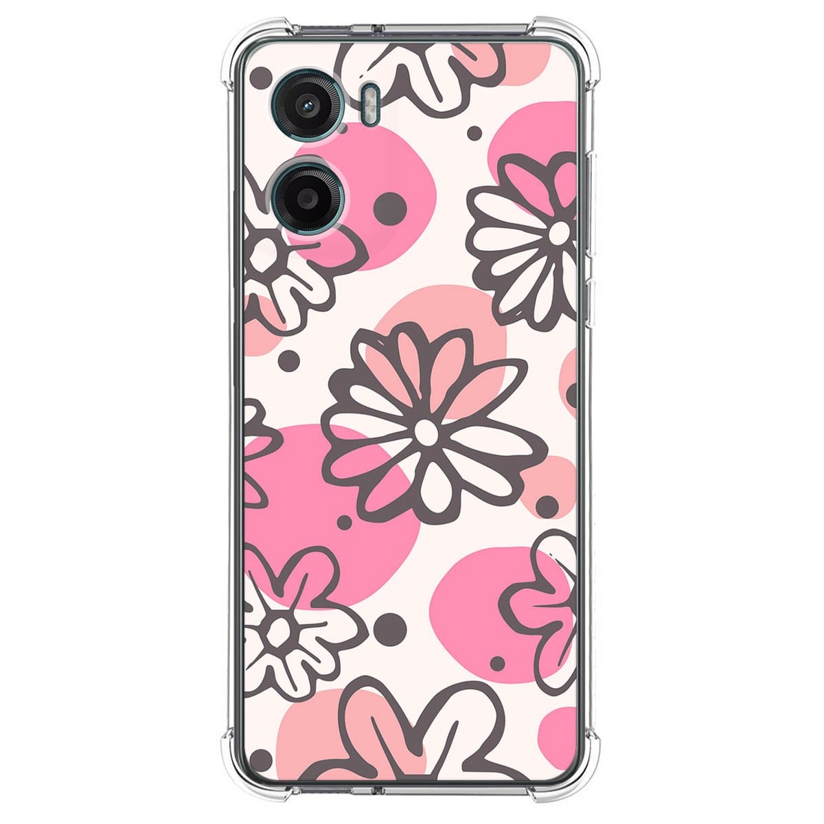 Funda Silicona Antigolpes para Motorola Moto G05 / E15 diseño Flores 09 Dibujos