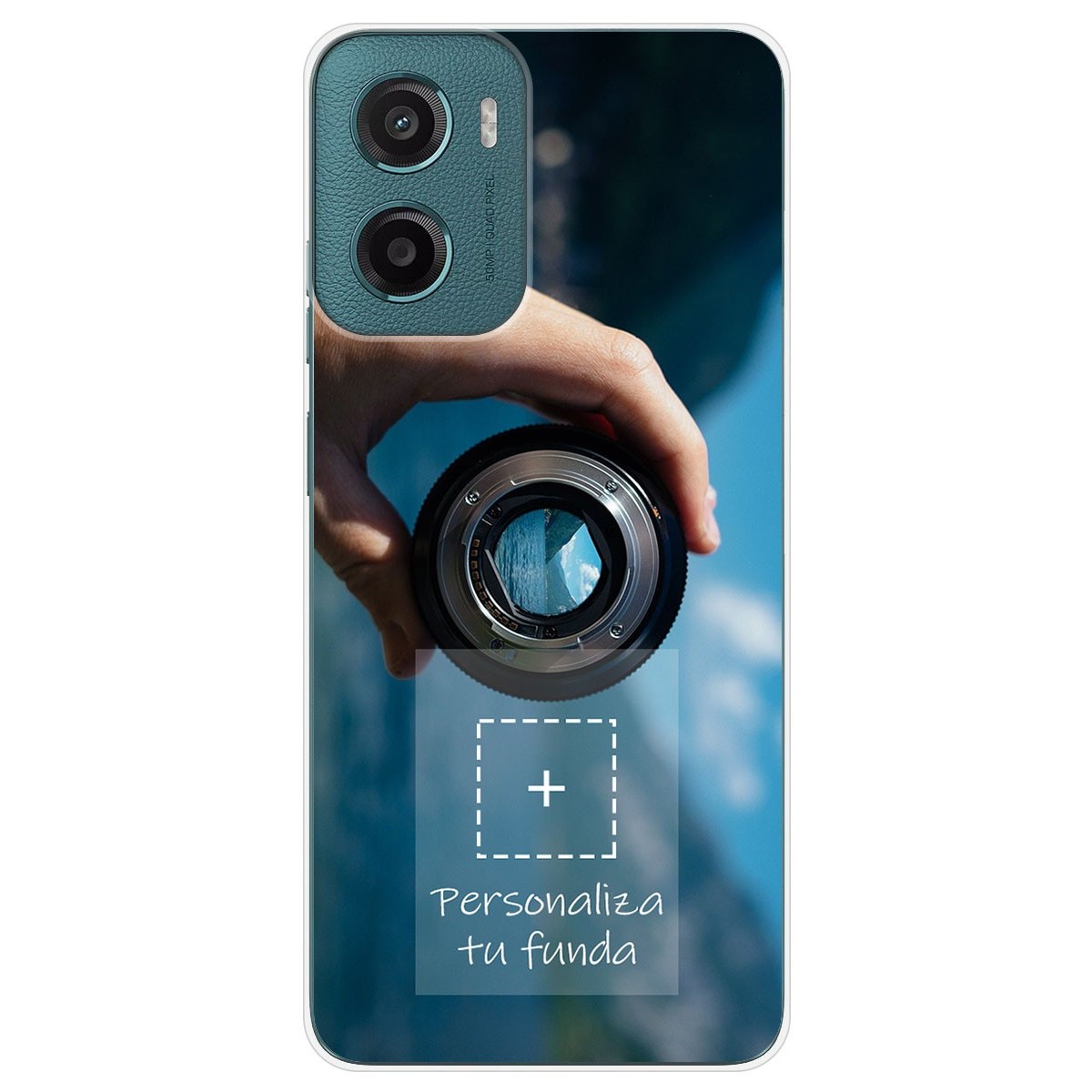 Personaliza tu Funda Silicona Gel Tpu Transparente con tu Fotografia para Motorola Moto G05 / E15 Dibujo Personalizada