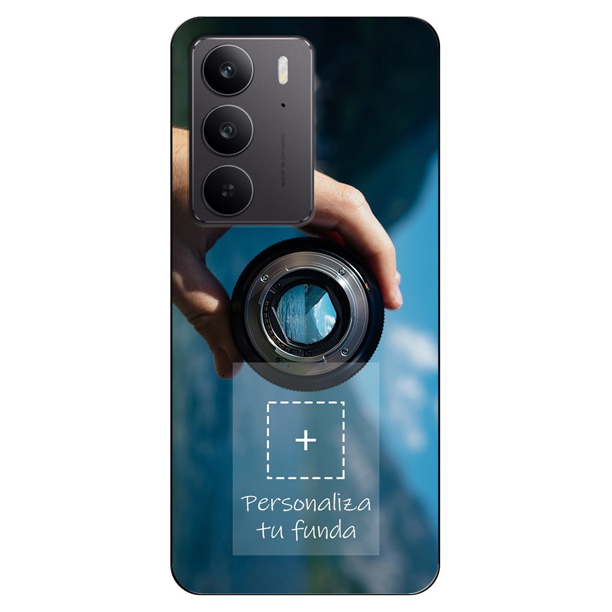 Personaliza tu Funda Silicona Gel Tpu Negra con tu Fotografia para Realme C75 Dibujo Personalizada