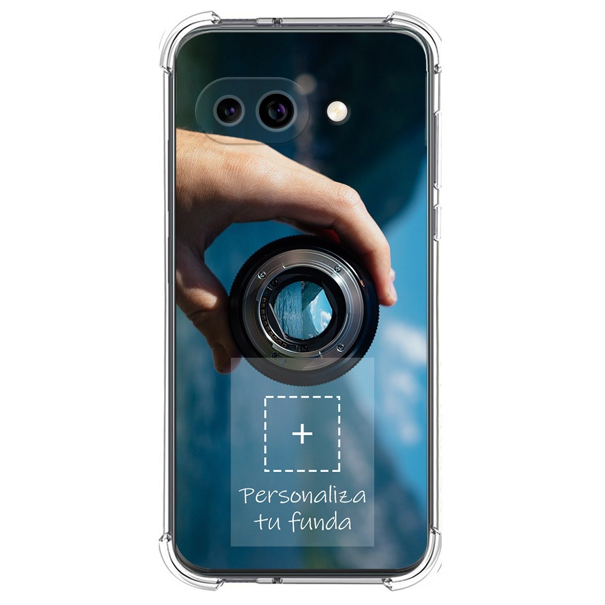Personaliza tu Funda Silicona AntiGolpes Transparente con tu Fotografía para Google Pixel 9a 5G Dibujo Personalizada