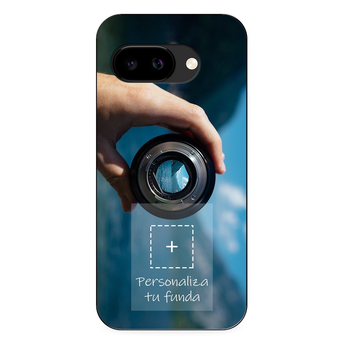 Personaliza tu Funda Silicona Gel Tpu Negra con tu Fotografia para Google Pixel 9a 5G Dibujo Personalizada