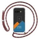 Personaliza tu Funda Colgante Transparente para Google Pixel 9a 5G con Cordon Rosa / Dorado Dibujo Personalizada
