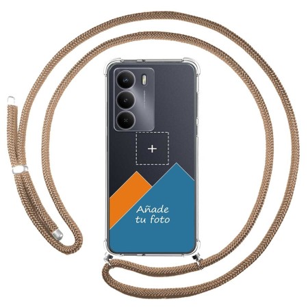 Personaliza tu Funda Colgante Transparente para Realme 14x 5G con Cordon Camel Dibujo Personalizada
