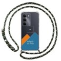 Personaliza tu Funda Colgante Transparente para Realme 14x 5G con Cordon Verde / Dorado Dibujo Personalizada