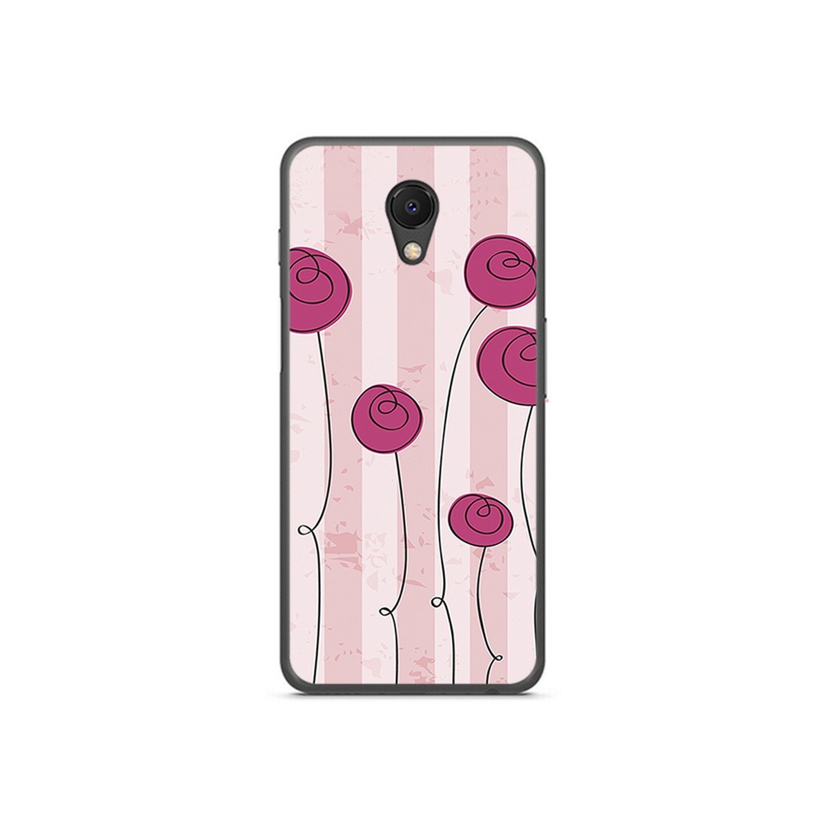 Funda Gel Tpu para Meizu M6S Diseño Flores Vintage Dibujos