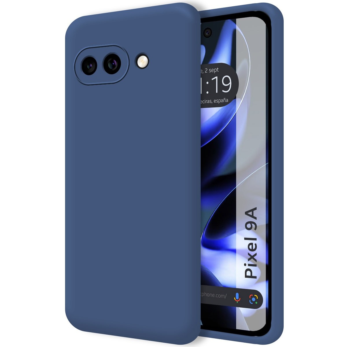 Funda Silicona Líquida Ultra Suave para Google Pixel 9a 5G color Azul
