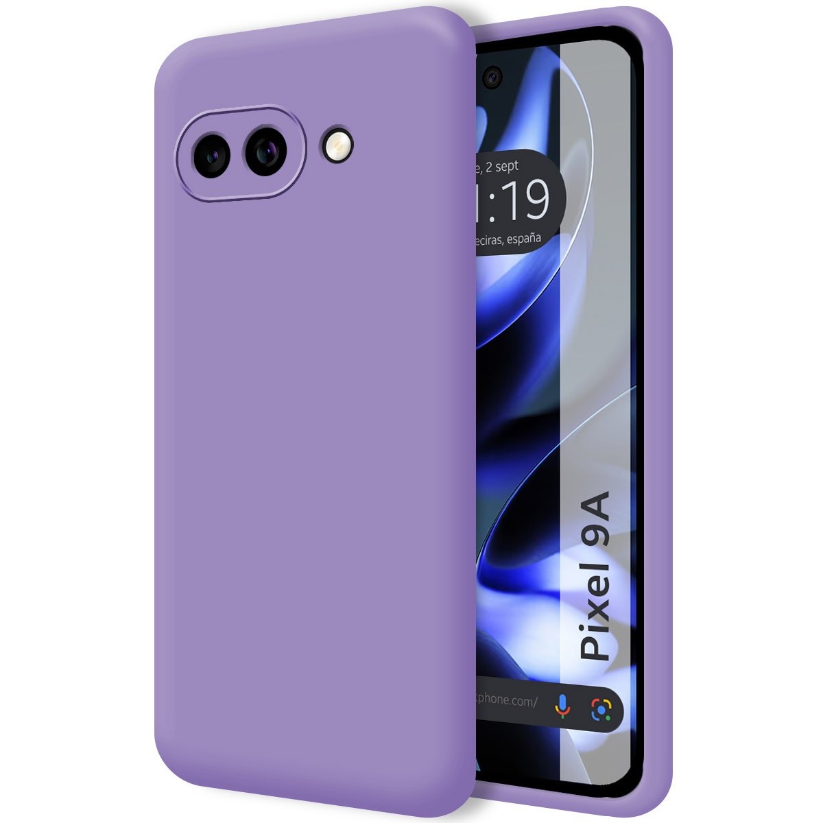 Funda Silicona Líquida Ultra Suave para Google Pixel 9a 5G color Morada